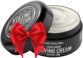 Viking Revolution 726084874183 Luxury Shaving Cream For Men- Sandalwood Scent - Soft Smooth And Silky So