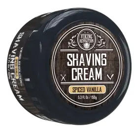 Viking Revolution 810144362281 Luxury Shaving Cream For Men - Spiced Vanilla Scent Soft