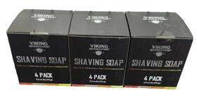 Viking Revolution 810144363226 3 Mens Shaving Soap Variety Pack - 4 Pucks 2.5 Oz Each