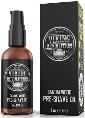 Viking Revolution 850007205003 Pre Shave Oil For Men - Best Shaving With Sandalwood Safety Razor St