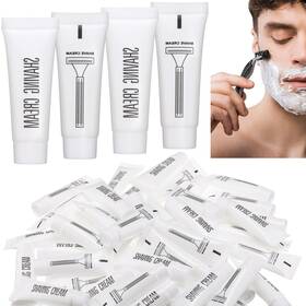 Viozakanry Fla-viozakanry-0011 Bulk Travel Size Disposable Shaving Cream 10ml 50 Pack For Hotels And Camping