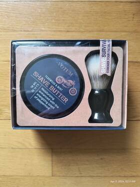Votum 840234617137 2 Pc Mens Shave Kit By Brush And Butter Wet Teakwood Mint