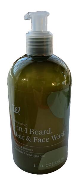 Walgreens 195602043361 3 In 1 Beard Hair And Face Wash - 11 Oz