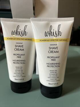 Whish 812280010118 2 Pack Shaving Cream Coconut Propellant Free Nourishing Protection 5 Oz
