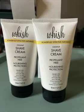 Whish 812280010118 2 Pack Shaving Cream Coconut Propellant Free Nourishing Protection 5 Oz