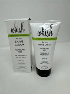 Whish 812280015892 Key Lime Shave Cream Propellant Free 5 Fl Oz / 150 Ml. Natural. New In Box