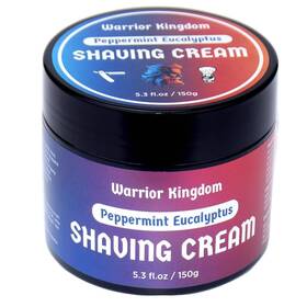 Wholly Kaw Scv-pmnteuca-2072 Warrior Kingdom Luxury Shaving Cream - Peppermint Eucalyptus. Soft Smooth And