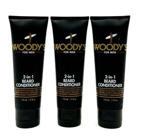 Woodys 859999907216 2-in-1 Beard Conditioner Face Moisturizer And 4 Oz-3 Pac
