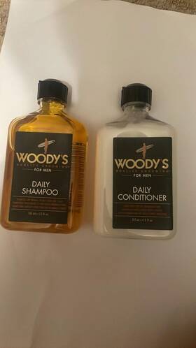 Woodys 90533 Daily Shampoo& Conditioner For Men 12 Oz Normal To Oily Hair And Scalp