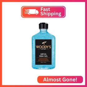 Woodys Woody-905366 Mega Firm Hair Gel For Men Strong Hold Alcohol-free No Flakes Mens