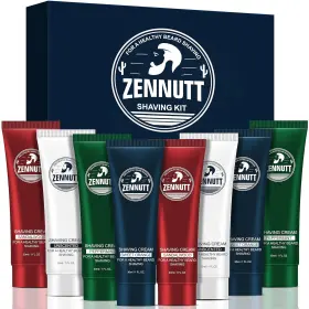 Zennutt 313099090044 Shaving Cream Mens 8 Pcs Travel Shave Gift Set Close Luxury Sha