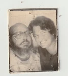 Vintage Photo Booth - Sweet. Affectionate Couple, Him With Beard, Bald Head Used. Price: $19.95.