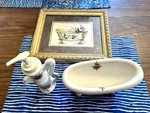 *retired* Athena Victorian Rose Fine China Tub And Soap Dispenser Used. Price: $65.00.