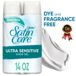 Gillette Satin Care Ultra Sensitive Women's Shaving Gel Twin Pack, 14 Oz New. Price: $10.99.