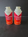 2 Pack Colgate Regular Shave Cream 11 Oz Vintage Orange & Red Cans Shaving Usa New. Price: $49.00.
