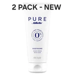 Gillette Pure Shave Cream For Men 6 Ounces (2-PACK) Aloe Infused New. Price: $12.99.