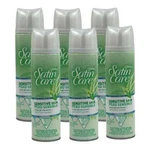 Gillette Satin Care Sensitive Women's Skin Shave Gel 7 Oz With Aloe Vera 6 Pack New. Price: $19.99.