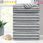 Luxury Bath Towels Set 4 Highly Absorbent Fast Drying Soft Double Stitched Us New. Price: $43.63.