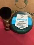 The Body Shop Maca Root & Aloe Softening Shaving Cream Brush, 6.3 Oz., New. Price: $45.00.
