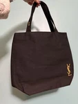 Yves Saint Laurent Parfums Black Canvas Tote Bag Rare Gwp Pink Interior New. Price: $60.00.