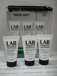Lab Series With Maximum Comfort Shave Cream And 3-IN-1 Post Travel Set New. Price: $89.99.