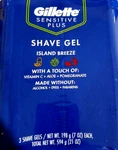 Gillette Sensitive Plus Island Breeze Shave Gel (vit C/aloe/pomegranate) 7 Oz X3 New. Price: $25.34.