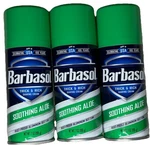 Barbasol Thick & Rich Soothing Aloe Shave Cream, 7 Ounces Per Can Lot Of 3 New. Price: $29.98.