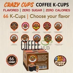 Crazy Coffee 66 Kcups Capsules No Calories Sugar Lot Drink Flavor Keurig New. Price: $74.99.
