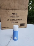 (144 Cans) Shave Cream 1.5 Oz Aerosol Fresh Scent Master Case New. Price: $49.99.