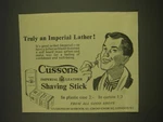 1955 Cussons Imperial Leather Shaving Stick Ad - Truly An Lather Used. Price: $17.99.