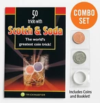 Scotch & Soda Coin Set + 50 Tricks With Magic Booklet Half Dollar Money Kit New. Price: $24.89.