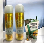 Set Of 2 Gillette Satin Care Olay Shave Gel W/shea Butter 8.4 Oz Ec + Razors New. Price: $21.98.