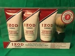 Izod Classics 4 Pc Travel Kit Shaving Cream & Brush After Shave Body Wash Nip New. Price: $19.95.