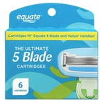 Equate Women's The Ultimate 5 Blade Razor Refill Cartridges, 6 Count New. Price: $31.58.