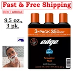 New Edge Sensitive Skin Shaving Gel For Men, (9.5 Oz., 3 Pk.) Great Pice. Price: $19.99.