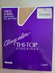 2 Pair Sears Thi-top Stockings Cling Alon Nude Classic Sz Vintage New Old. Price: $11.00.