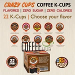 Crazy Coffee 22 Kcups Keurig Capsules No Calorie Sugar Lot Drink Flavors New. Price: $37.99.
