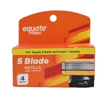 Equate 5 Blade Cartridge Razor With Trimmer, 4 Refills (handle Not Included) New. Price: $14.95.