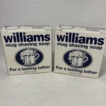 Williams Mug Shaving Soap 1.75 Oz Bar Discontinued New Lot Of 2 Nib Lather. Price: $39.88.