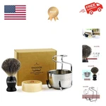 Pure Badger Bristles Shaving Brush Black Wood Handle Refill Soap Bar 100G... New. Price: $34.19.