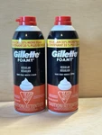 Lot 2-GILLETTE Foamy Regular Shaving Cream Red Can 14.9 Oz New. Price: $9.95.