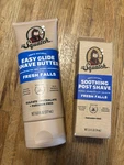 Dr. Squatch Easy Glide Butter & Soothing Post Shave-fresh Falls Bundle New. Price: $24.99.
