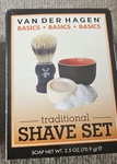 Van Der Hagen Basic Shave Set Includes Deluxe Soap + Bowl Boar Brush New. Price: $19.25.