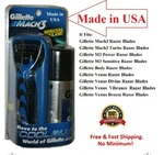 Gillette Mach 3 RAZOR+2 Refill Cartridges Metal Shaver Handle Gel Blade Made Usa New. Price: $26.99.