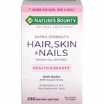 Natures Bounty Hair Skin And Nail Vitamins With Biotin- Soft Gels- 250 Ct New. Price: $46.62.