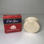 Vintage Old Spice Shaving Mug Refill 3OZ Soap Shulton Usa New Box. Price: $65.00.