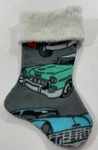 Handmade 16"X 9" Fleece Christmas Stocking Old School Classic Cars New. Price: $5.99.