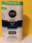 Nivea Men Sensitive Shave Gel Twin Pack No Drying Alcohol Fights Irritation 2PK New. Price: $13.99.