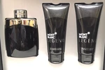 Mont Blanc Legend 3PC Set Men Spray 3.3OZ Edt +after Shave Balm +shower Gel Nib New. Price: $89.00.
