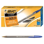 Bic Cristal Xtra Bold Ball Pen, 1.6MM, Blue Ink, 24 Pack New. Price: $8.99.